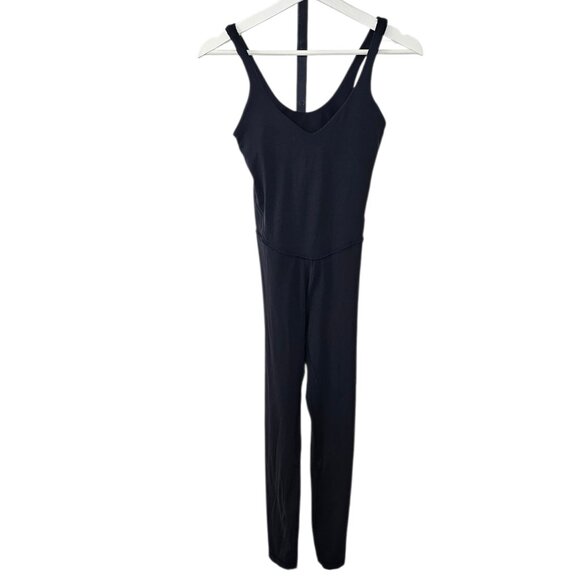 Lululemon Align Bodysuit 25" Black, Nulu, V-Neck, Jumpsuit, One Piece, Size 4 - Picture 1 of 9